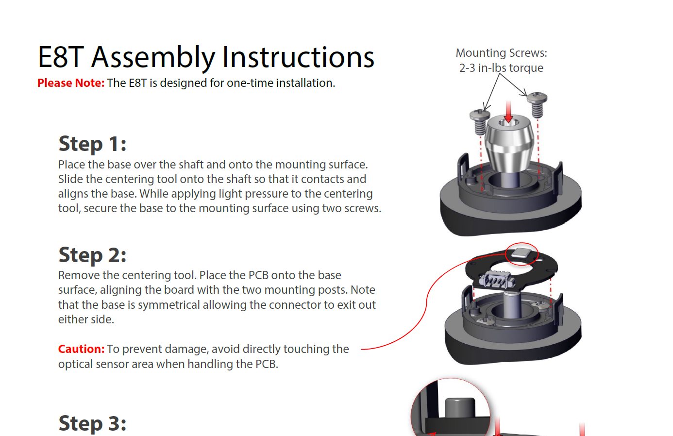 E8T Assembly Instructions Assembly Instructions